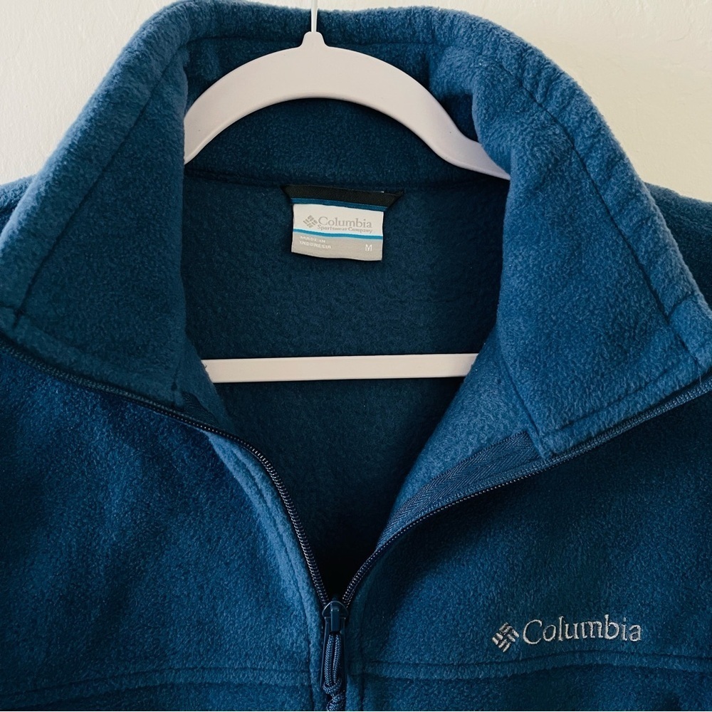 Men’s Columbia Blue Fleece Jacket - Picture 3 of 8